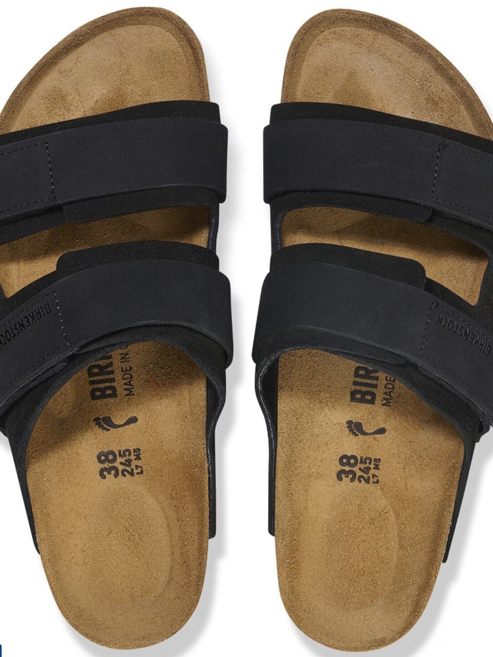 Birkenstock Uji Nubuck-Suede Leather Sandals - Made in Germany - 41